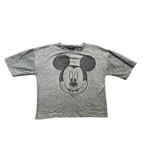Zara X Disney Mickey Mouse Grey Soft Knit Top size‎ Medium Women's